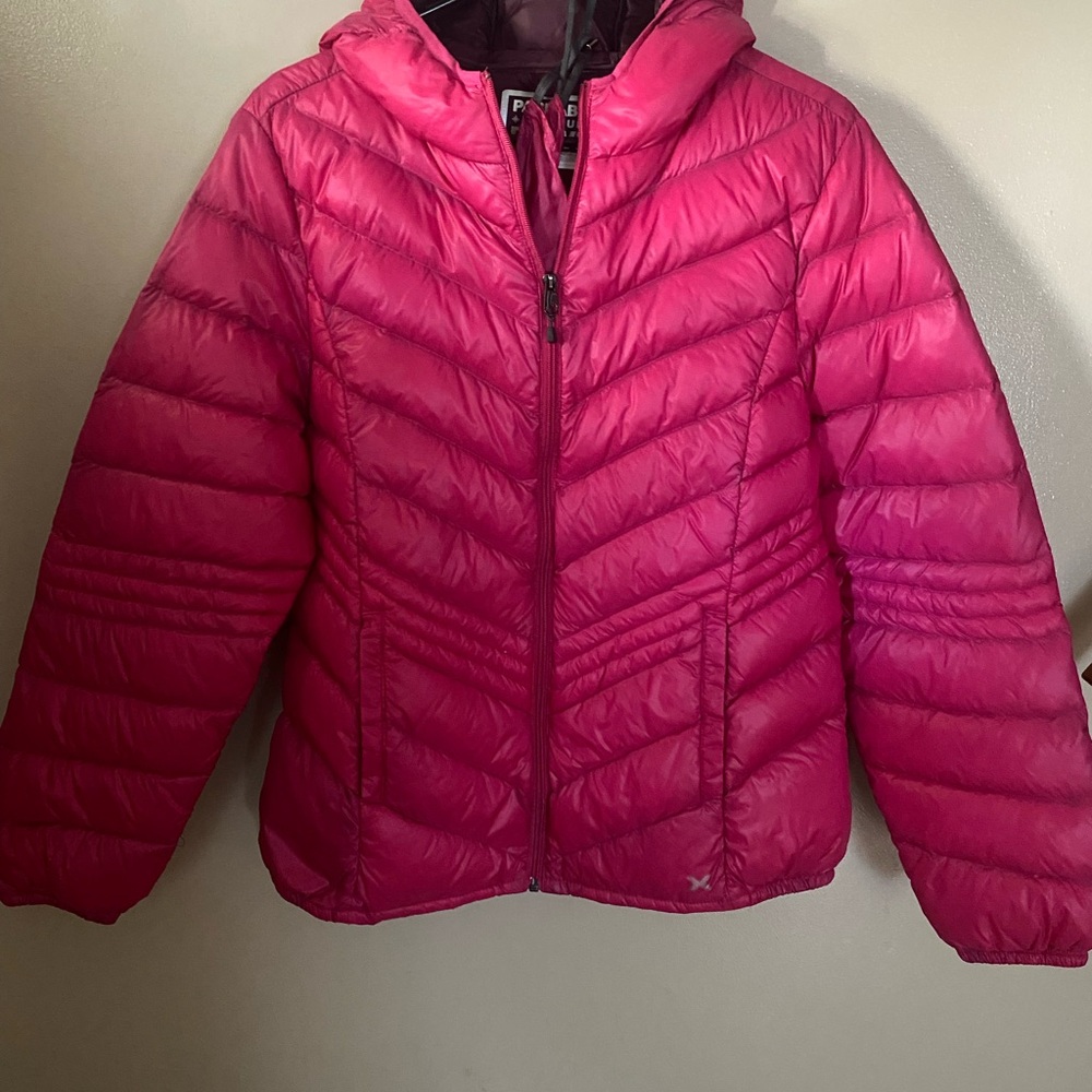 Xersion Thin packable down jacket.